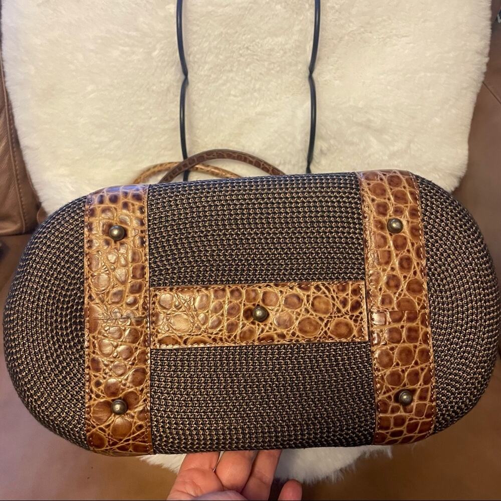 Eric Javitz Crocodile Patterned Leather Trim Shou… - image 4